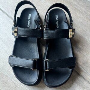 NWT Steve Madden Mona Black Sandals – Kids Size 4